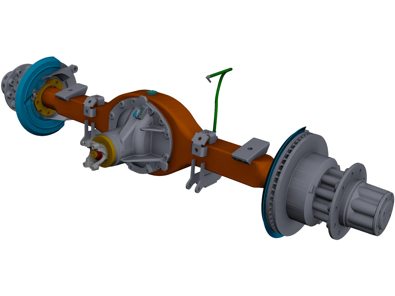 Ford F-450 Rear Axle 3D Model