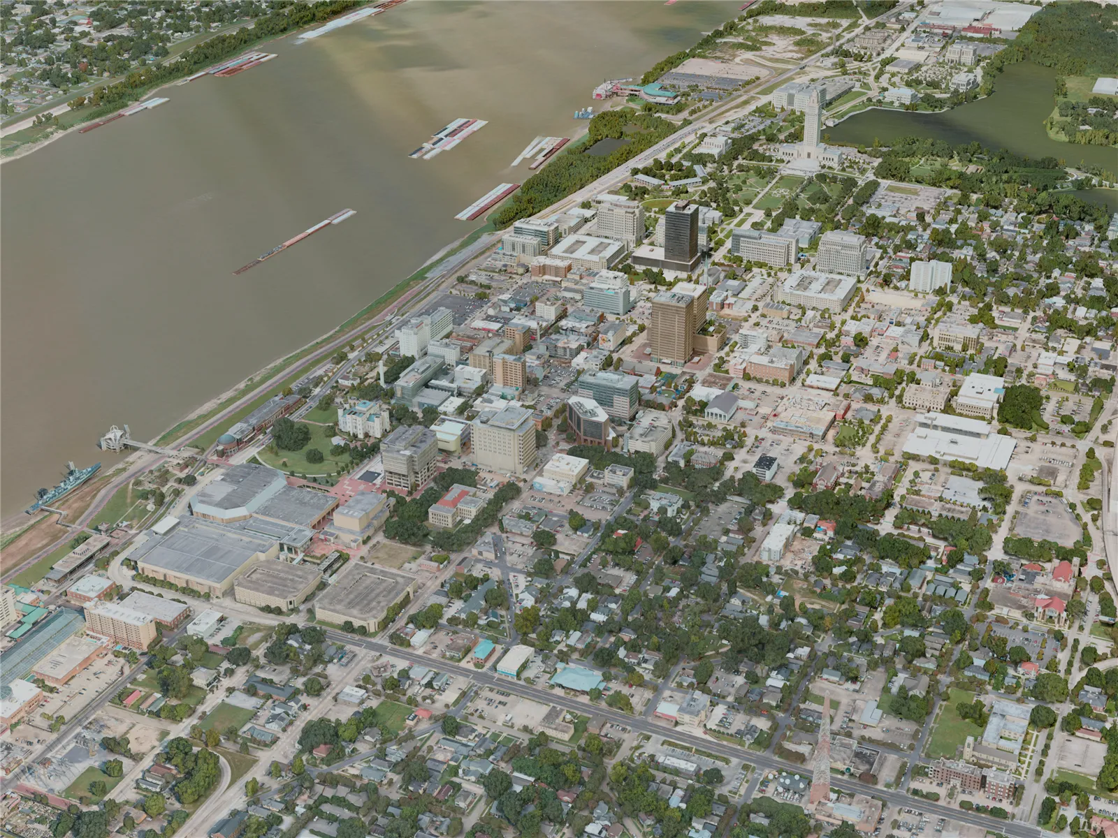 Baton Rouge City, LA, USA (2020) 3D Model