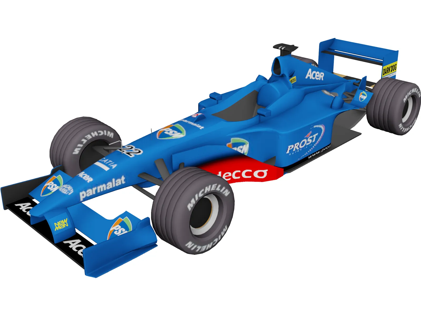 F1 Prost 2001 3D Model