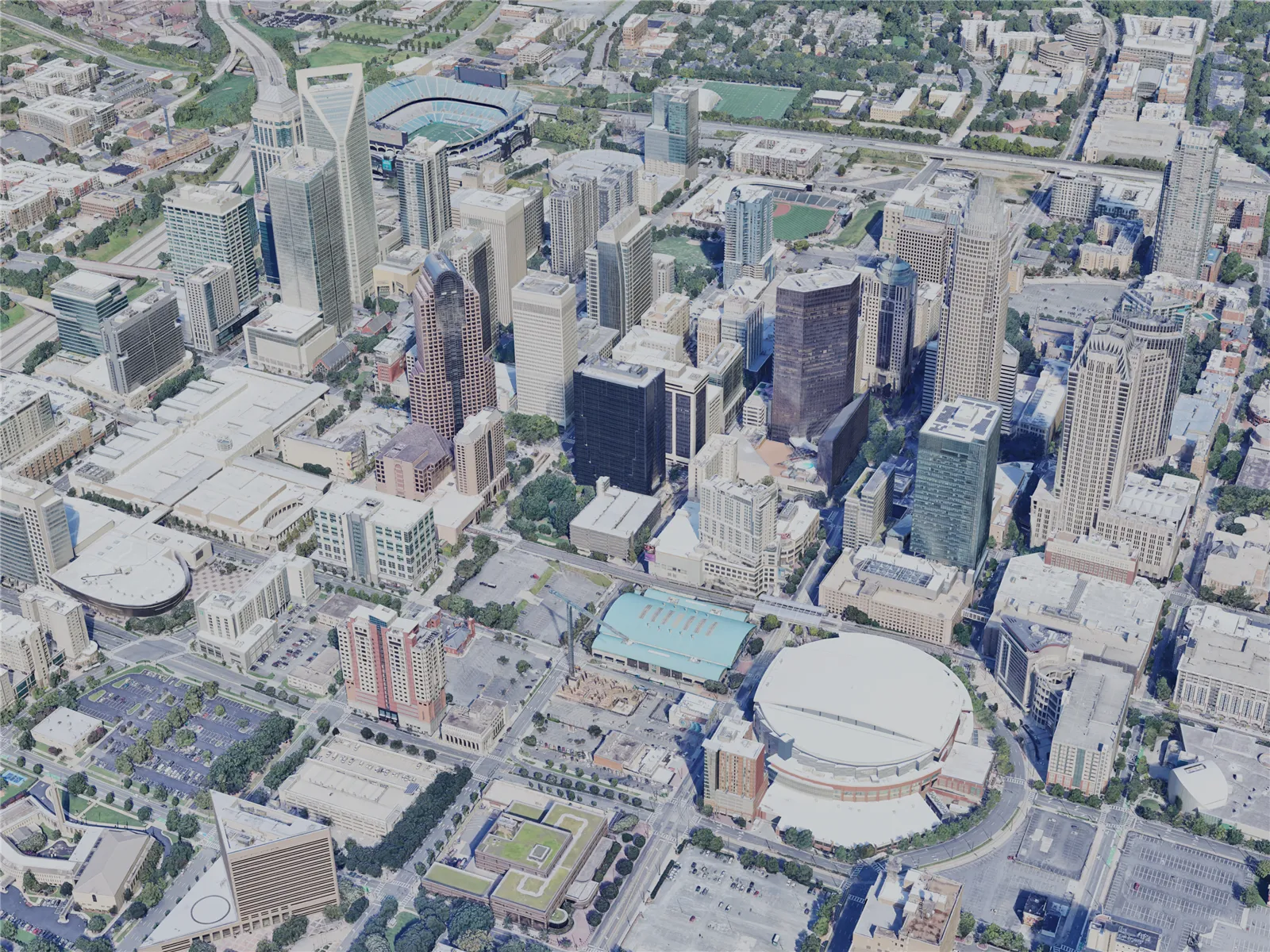 Charlotte City, NC, USA (2023) 3D Model
