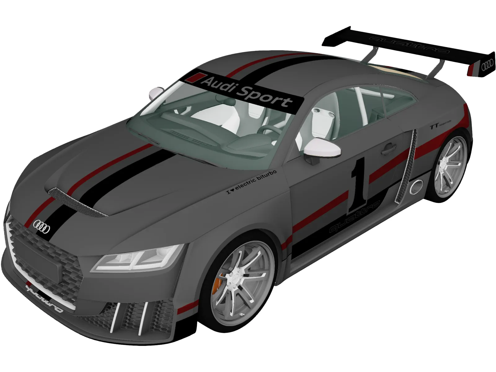 Audi TT RS Clubsport (2017) 3D Model