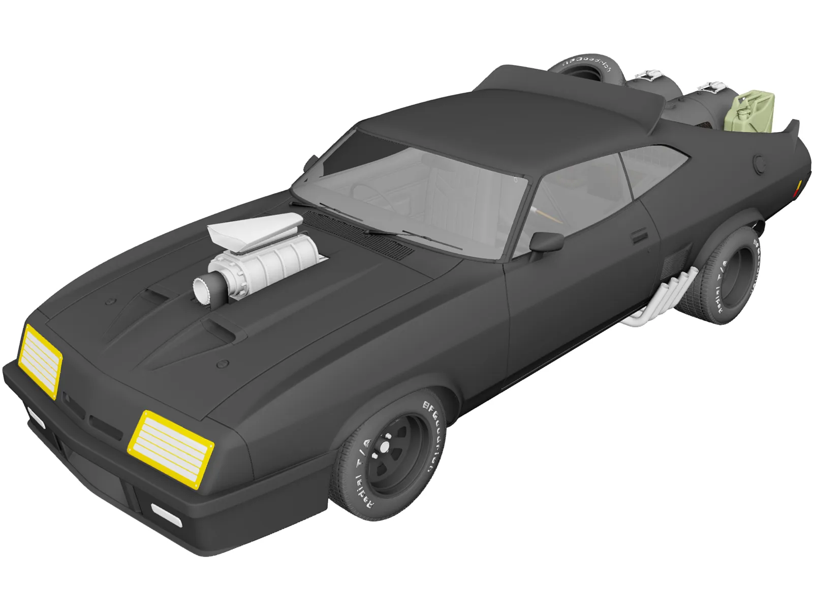 Ford Falcon MadMax Interceptor (1973) 3D Model