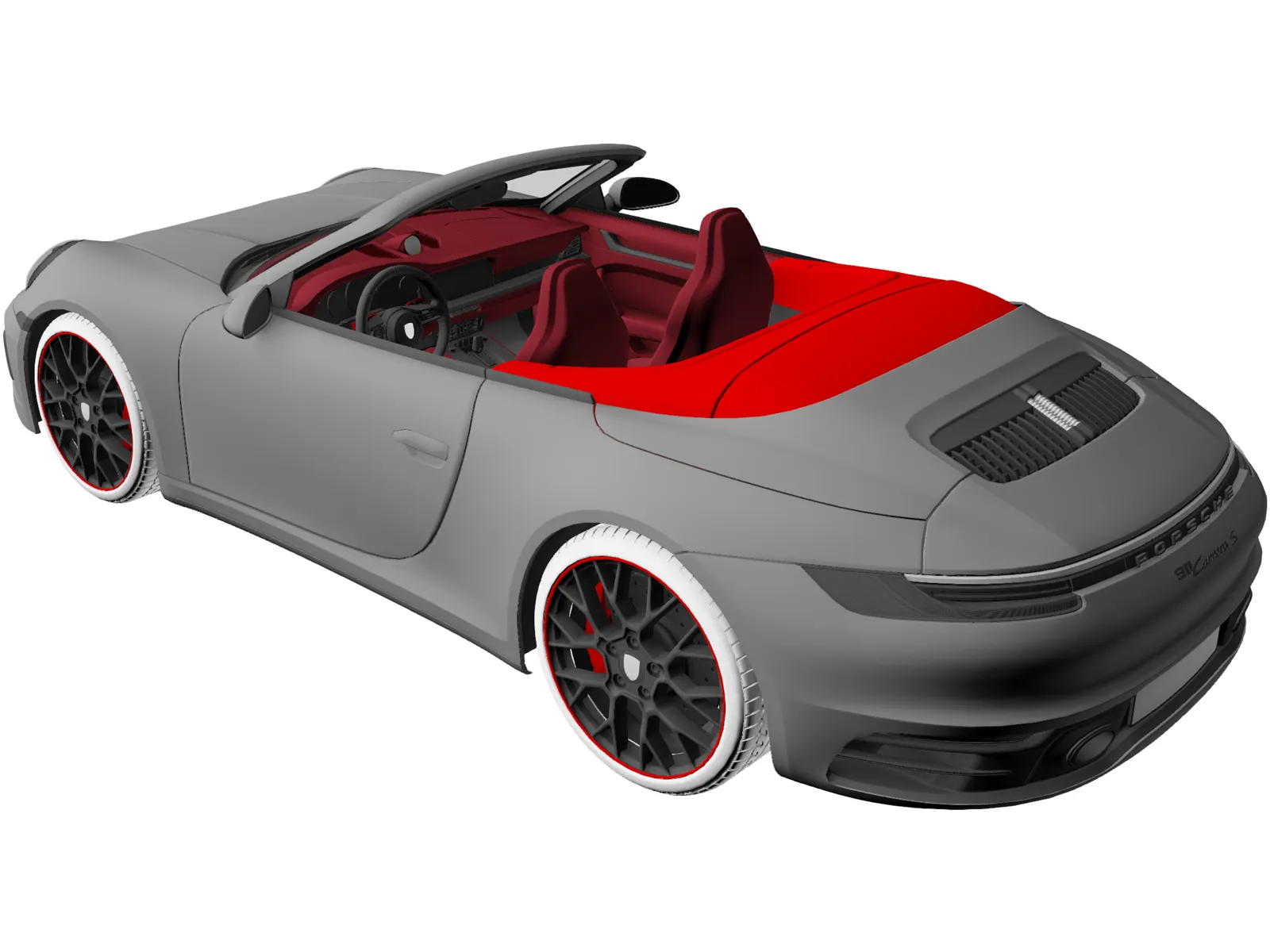 Porsche 911 Carrera Cabriolet (2019) 3D Model