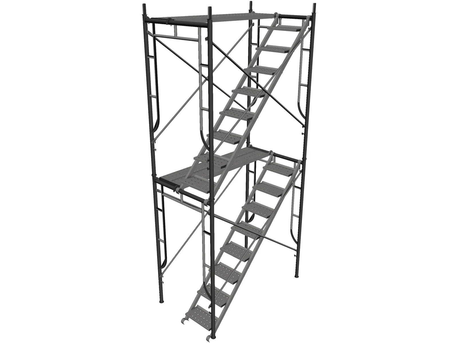 Scaffold Stair Tower 3D Model