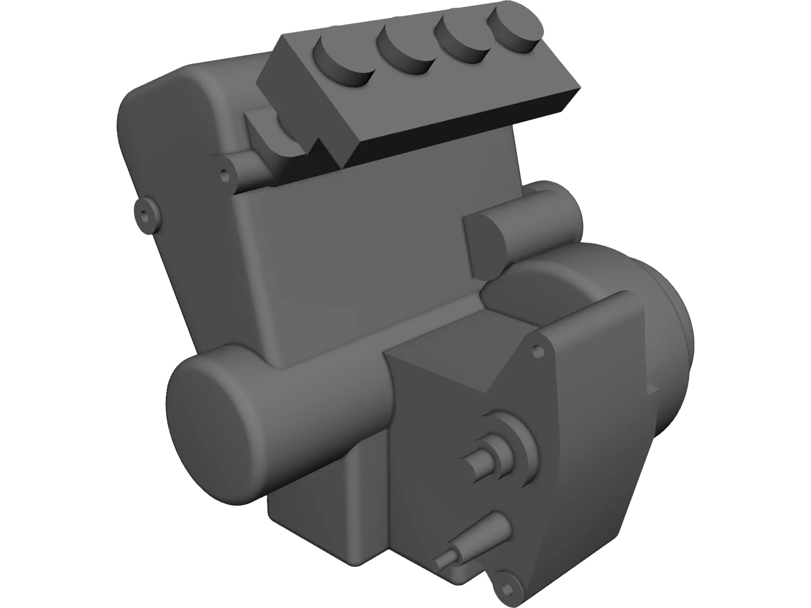 Suzuki Hayabusa Engine 3D Model