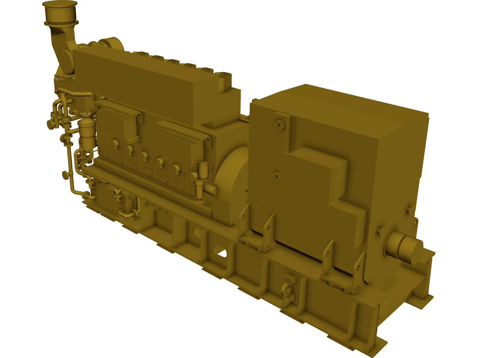 Mak 6M25 Status5 Diesel Engine 3D Model