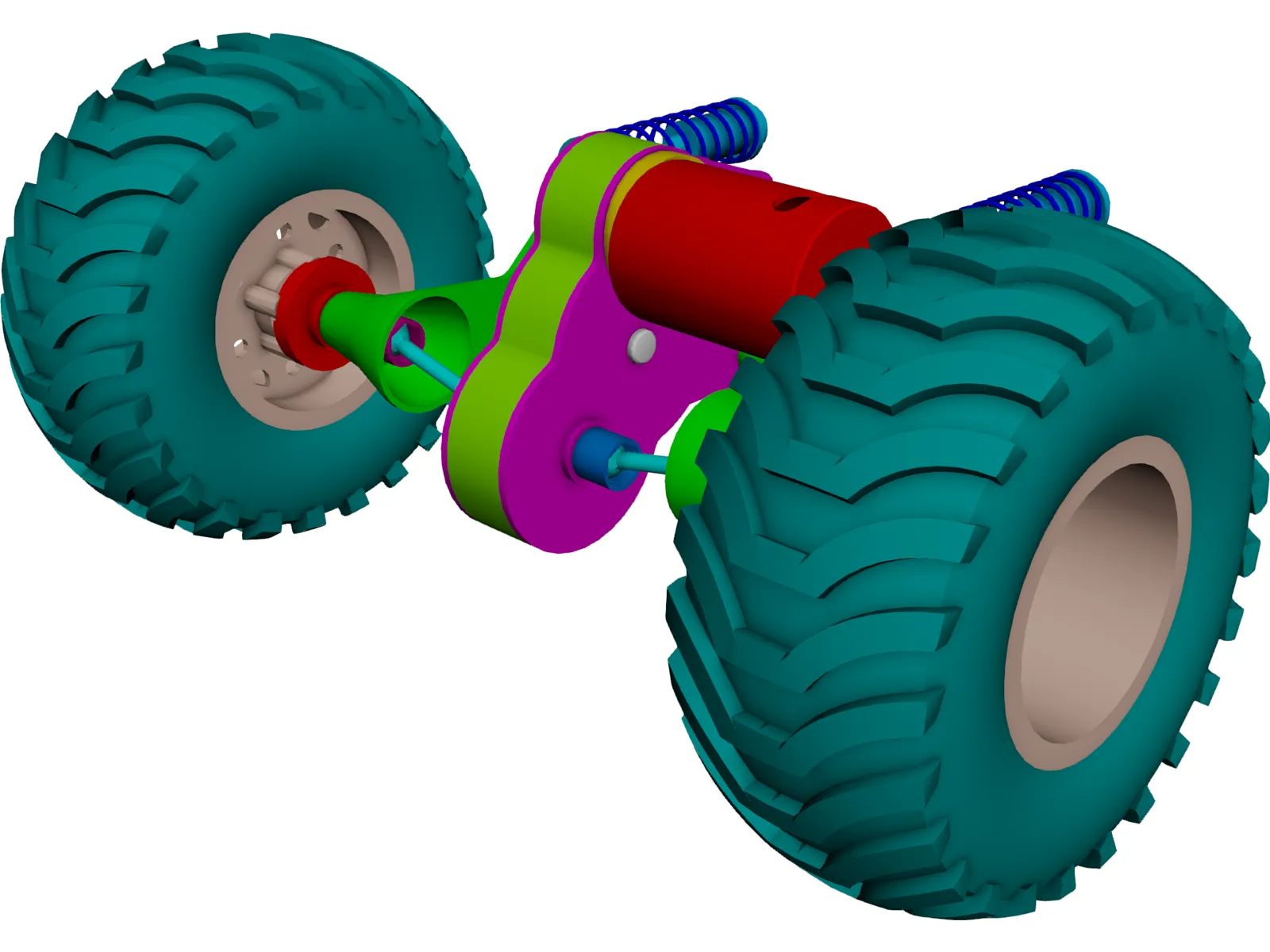Car Suspension 3D Model