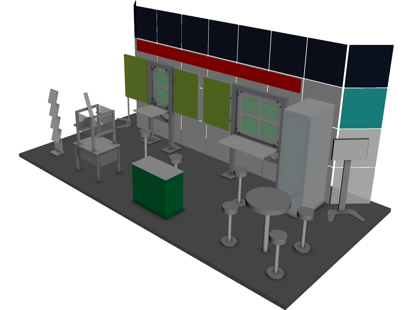 Trade Show Booth 3D Model