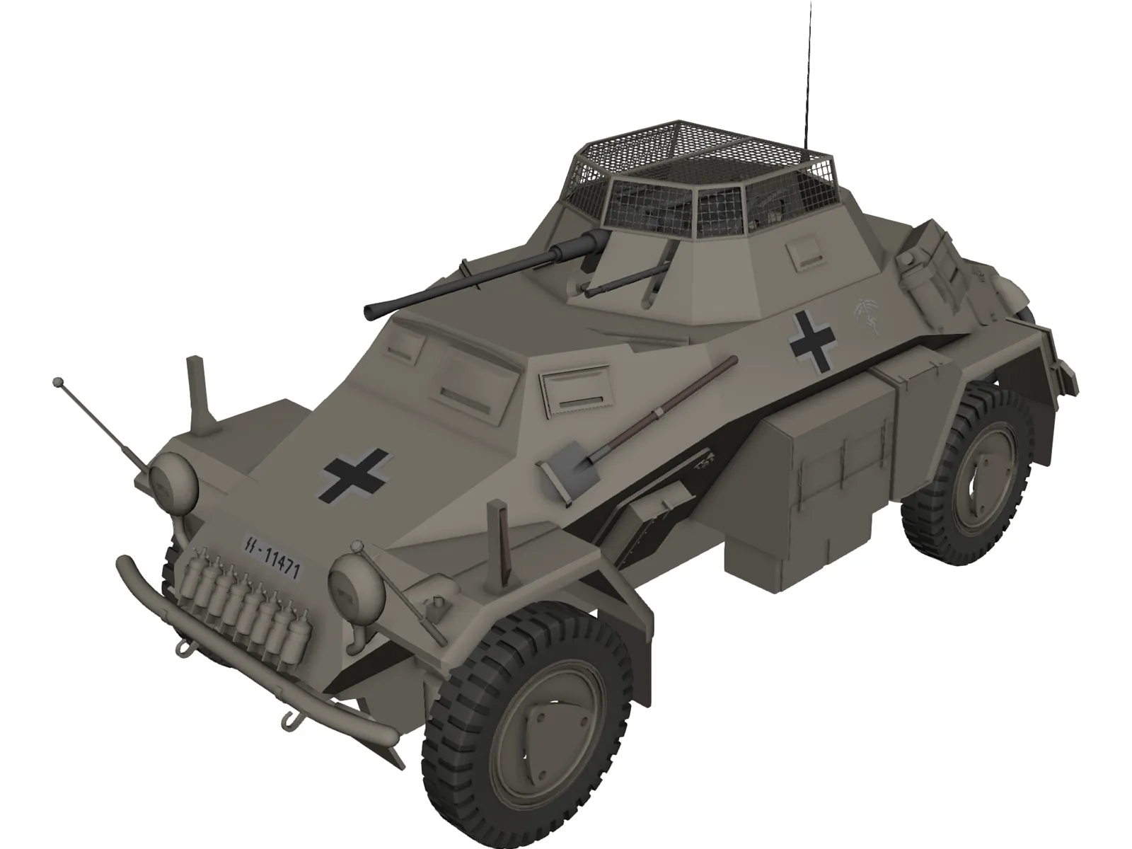sd.kfz.222 3D Model