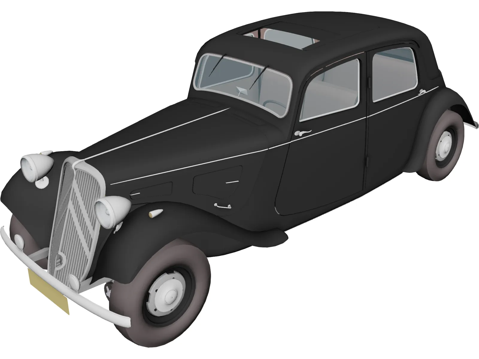 Citroen Traction Avant (1954) 3D Model