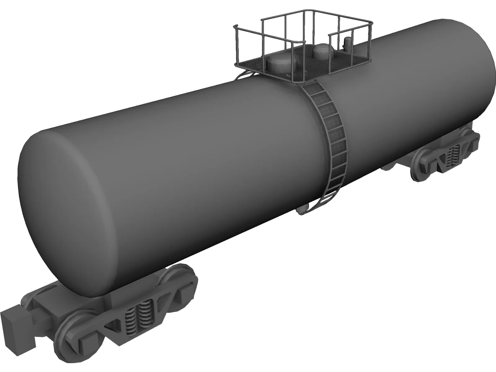 Tanker Rail Car 3D Model