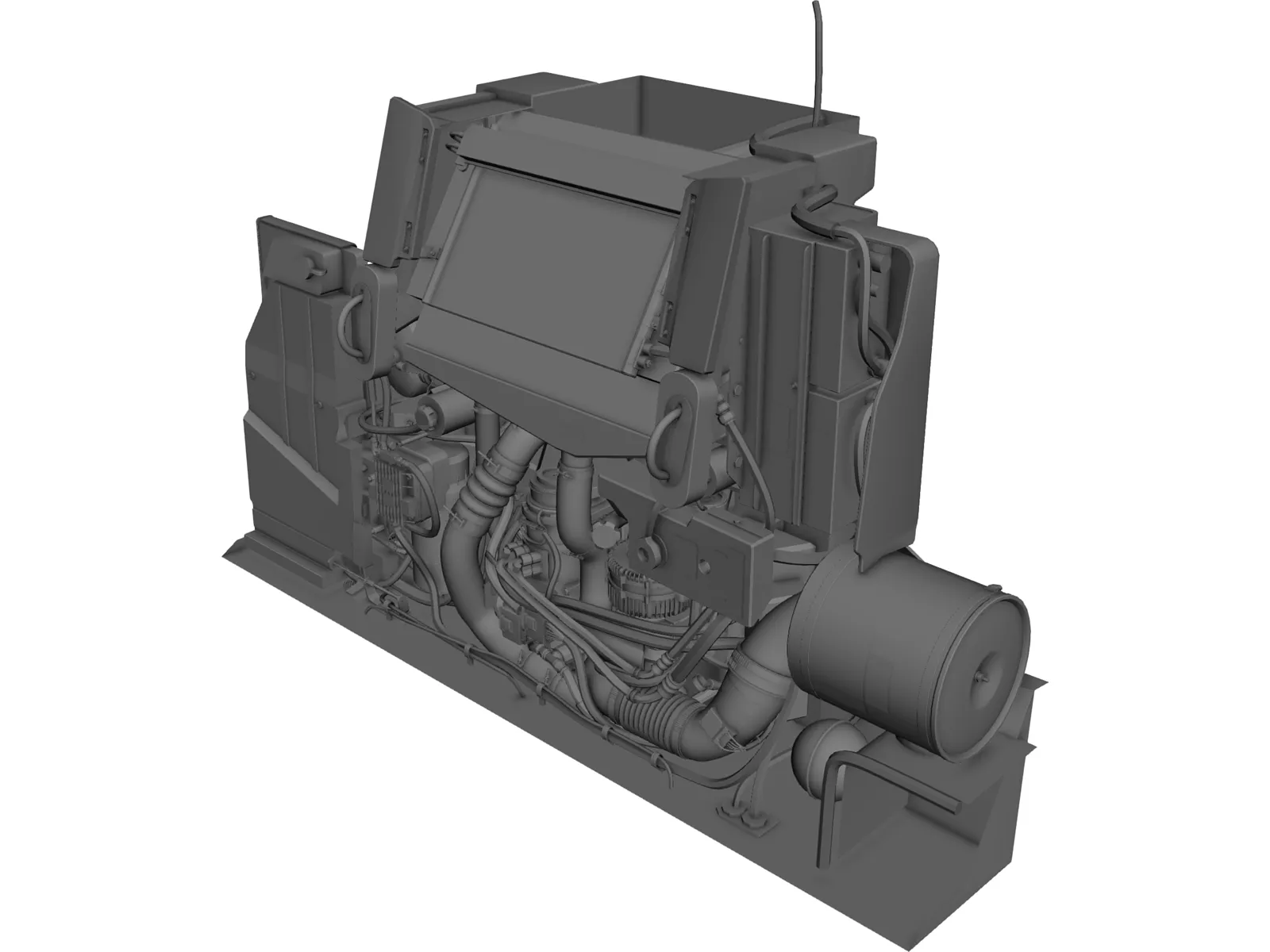 Durmax Turbo Diesel 6.6 Engine 3D Model