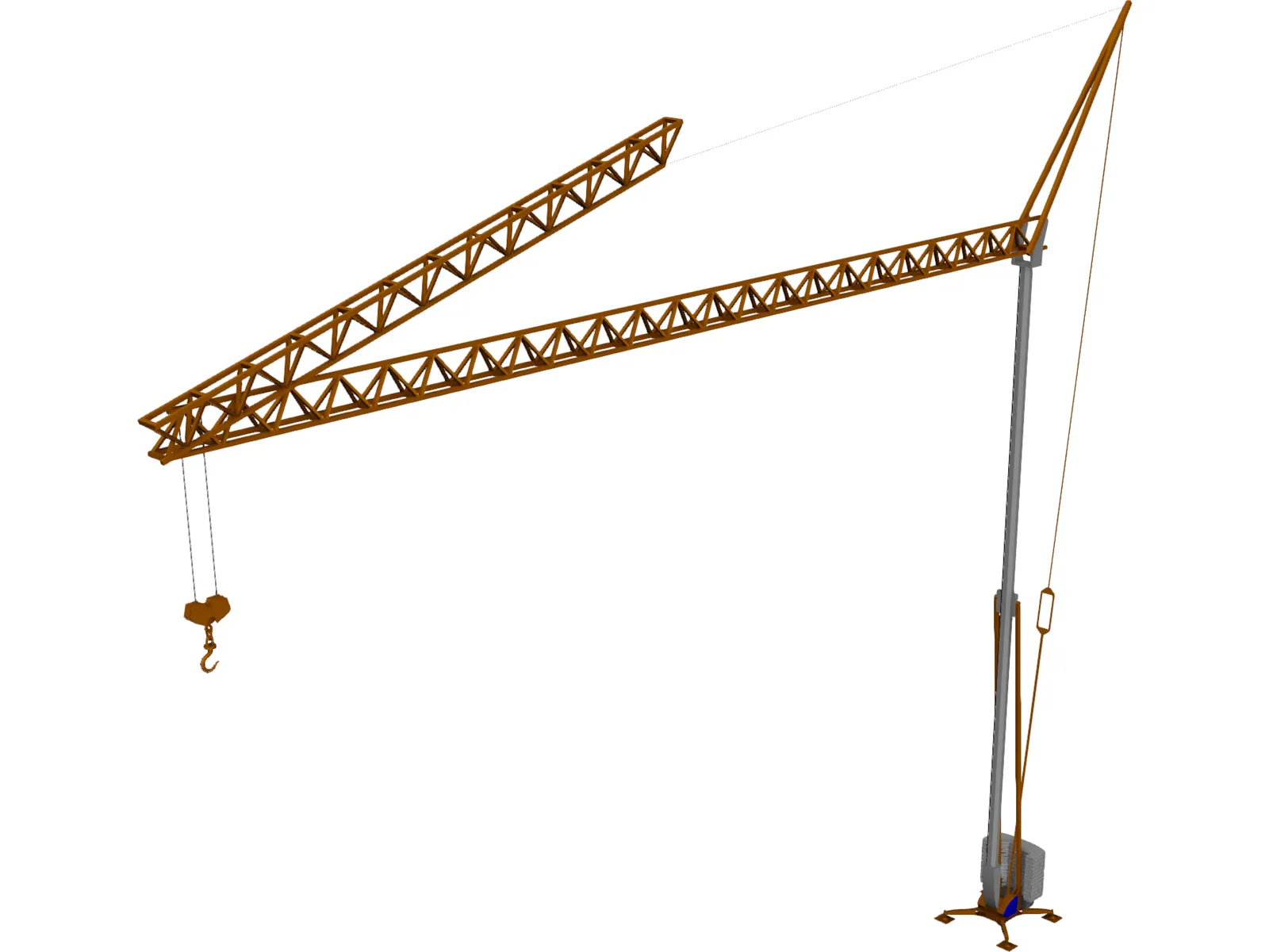 IGO 50 Self Erecting Tower Crane 3D Model