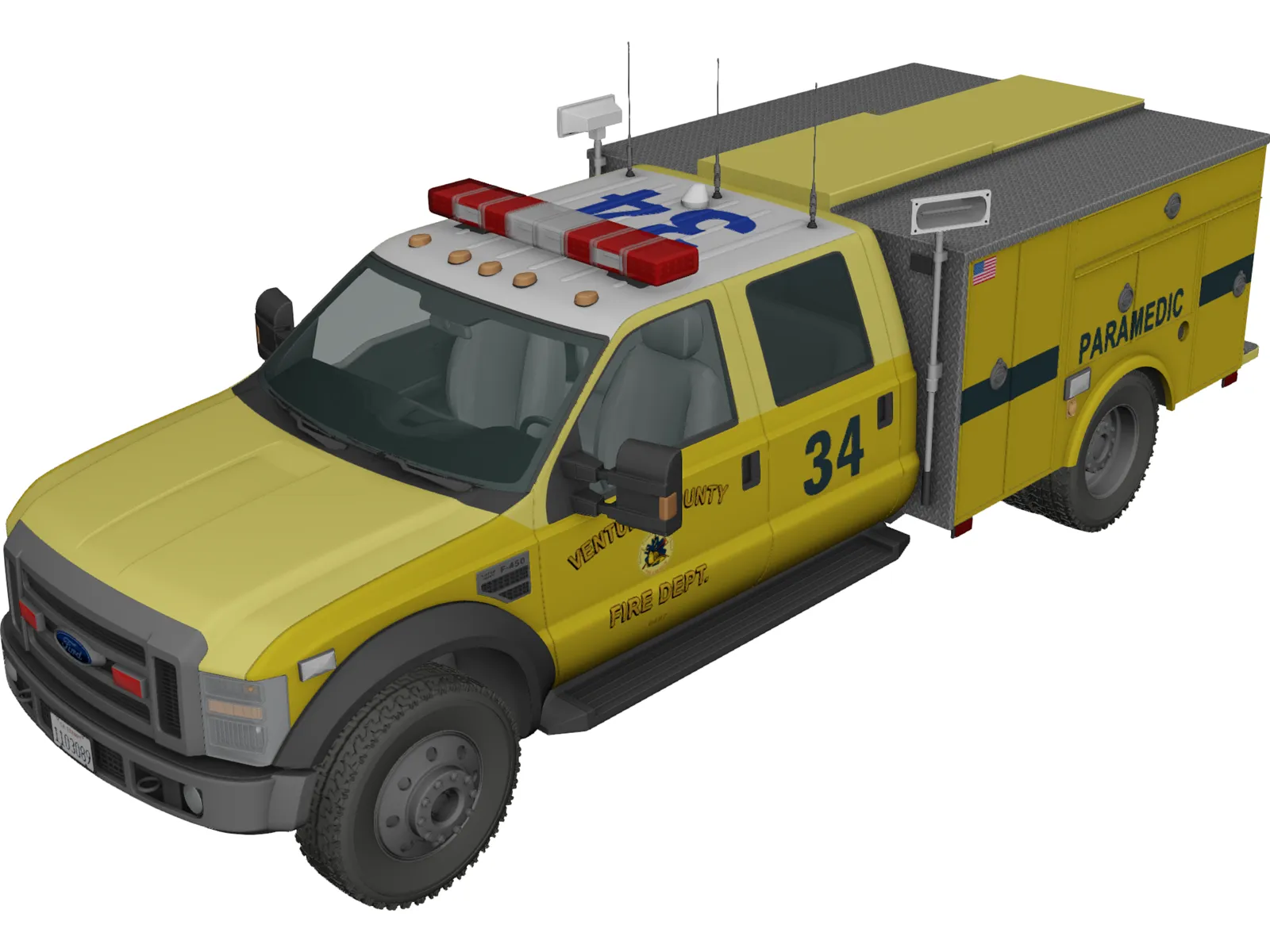 Ford F-450 Rescue 3D Model
