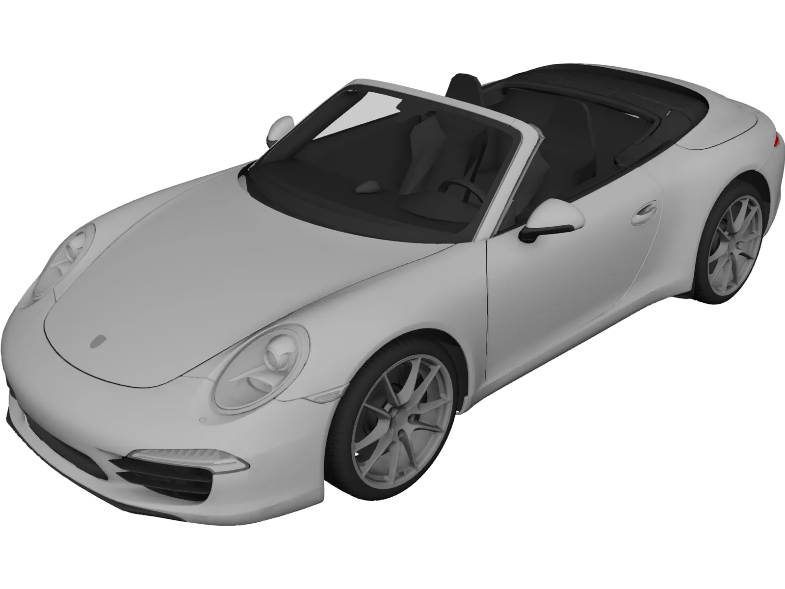 Porsche 911 Carrera Cabriolet (2012) 3D Model