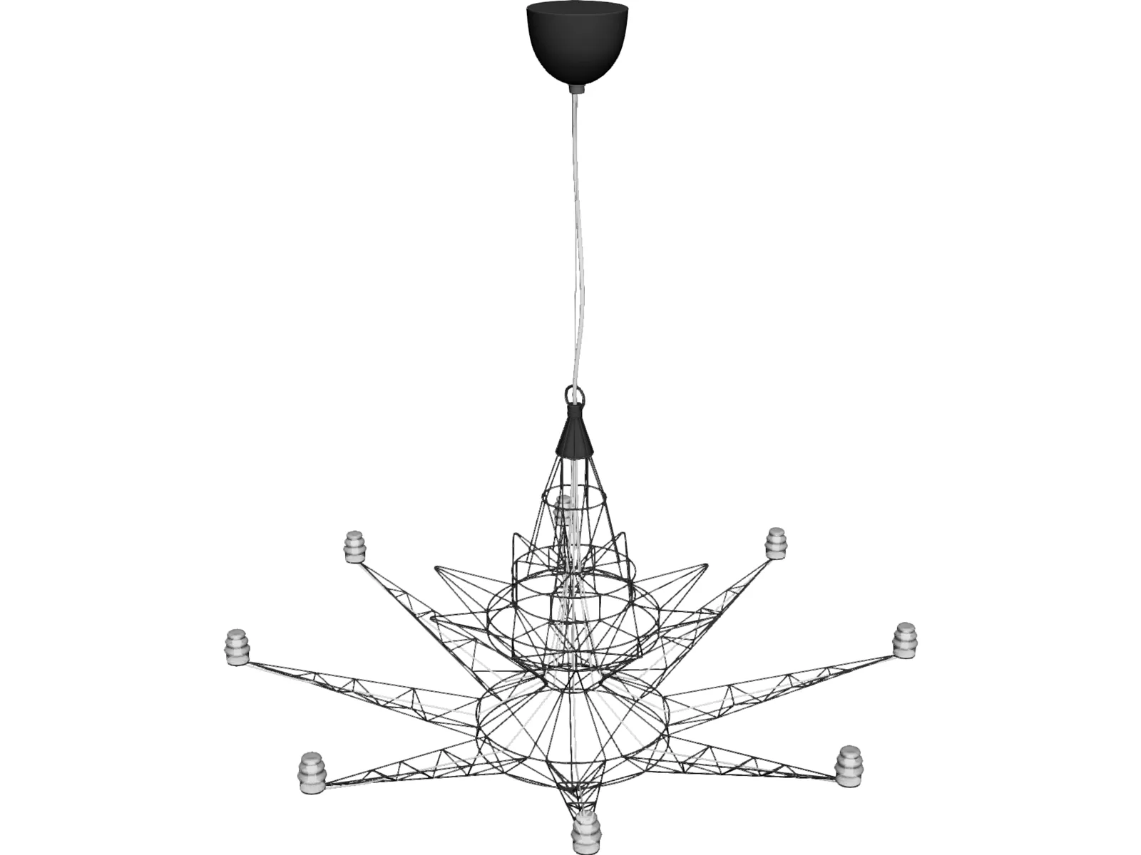 Lightweight Suspension Lamp 3D Model
