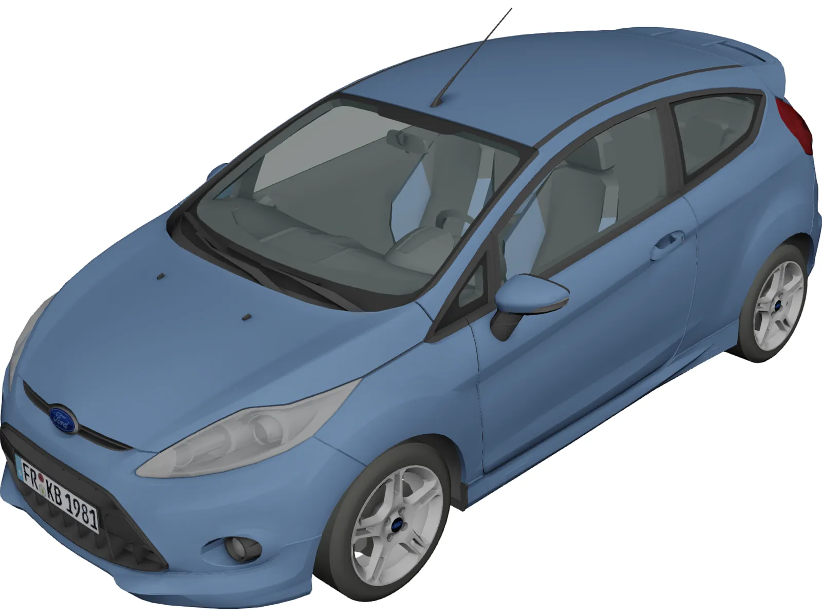 Ford Fiesta Zetec S (2009) 3D Model