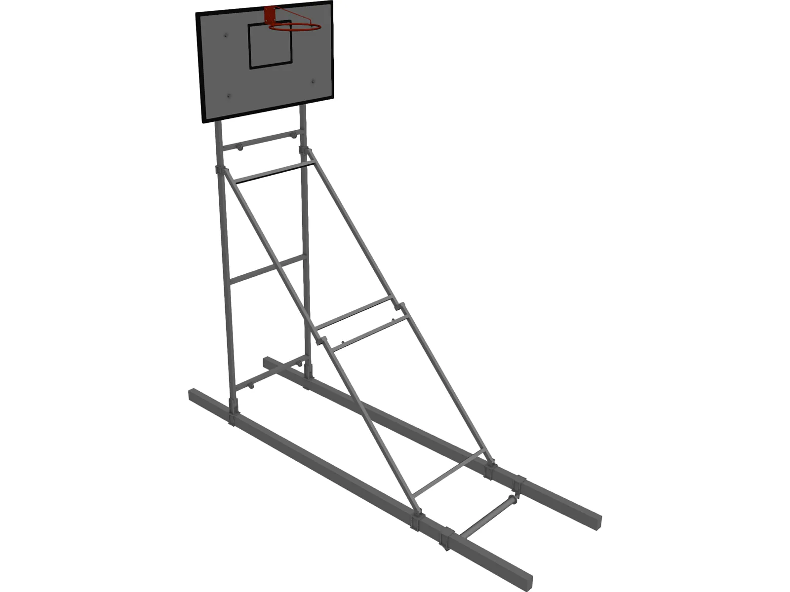 Basketball Ceiling Mounted Frame 3D Model