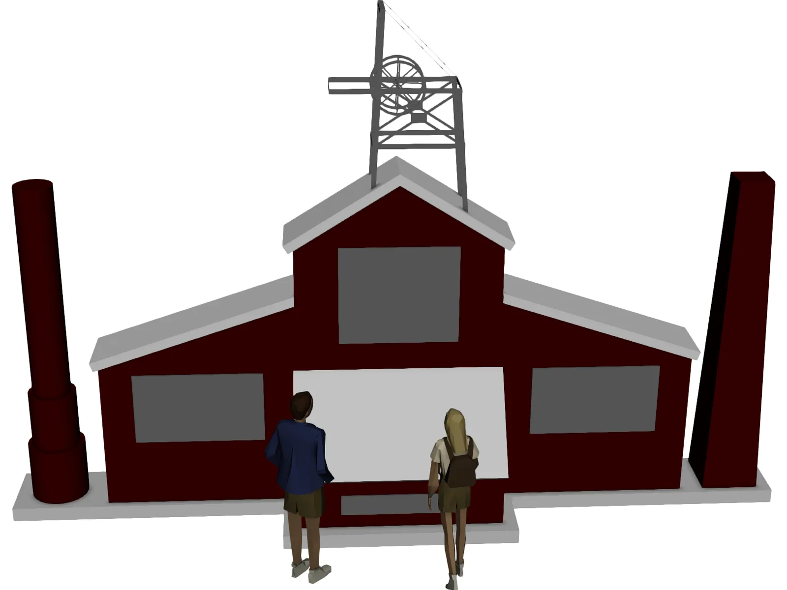 Mining Monument 3D Model