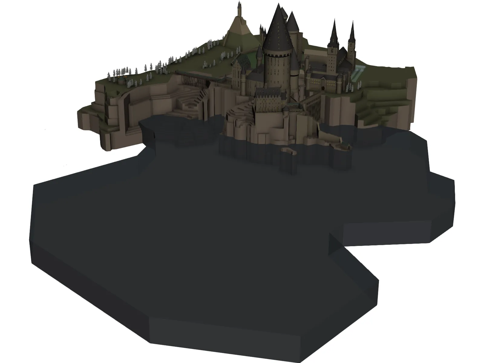 Hogwarts School of Witchcraft and Wizardry 3D Model