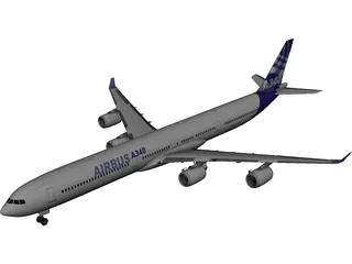 Airbus A340-600 Airliner 3D Model