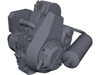 Lombardini LGA 340 Engine CAD 3D Model