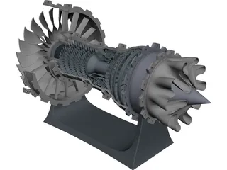 Jet Engine CAD 3D Model