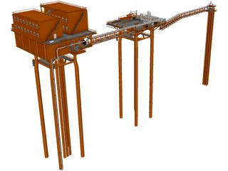 Oil Platform 3D Model