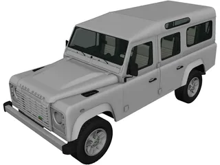 Land Rover Defender 110 Station Wagon (2011) 3D Model
