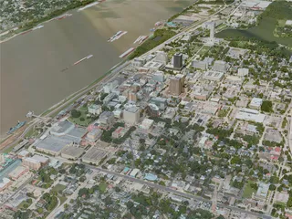 Baton Rouge City, LA, USA (2020) 3D Model