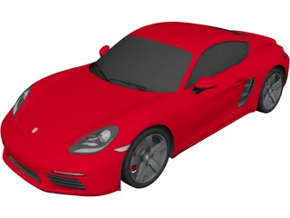 Porsche 718 Cayman S (2018) 3D Model