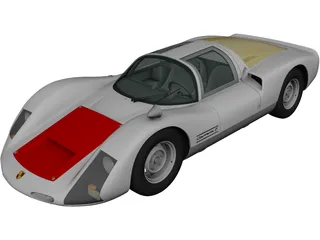 Porsche 906 Carrera 6 Coupe (1966) 3D Model