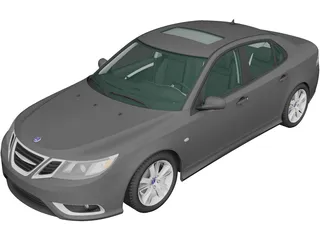 Saab 9-3 Sport Sedan (2008) 3D Model