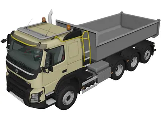 Volvo FMX Tridem (2013) 3D Model