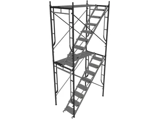 Scaffold Stair Tower CAD 3D Model