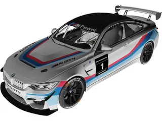 BMW M4 GT4 (2018) 3D Model