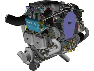 Rotax 915 iS Engine CAD 3D Model