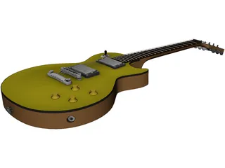 Gibson Les Paul Electric Guitar CAD 3D Model