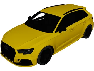 Audi RS3 Sportback (2018) 3D Model