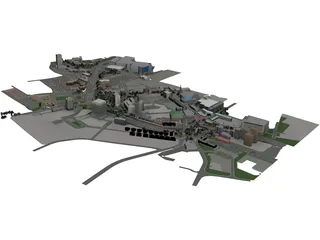 Warwick City, UK 3D Model