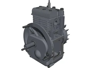 Briggs&Stratton Lawn Mower Engine CAD 3D Model