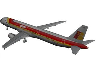 Airbus A321 Iberia 3D Model