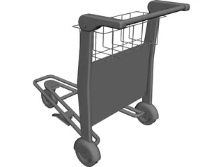 Airport Trolley CAD 3D Model