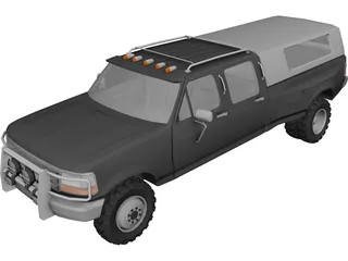 Ford F-350 Crew Cab 3D Model
