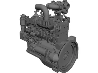 Cummins B3.3TAA Engine CAD 3D Model