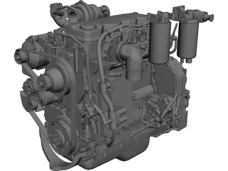 Cummins QSB4.5TAA Engine CAD 3D Model
