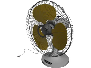 Table Fan 3D Model