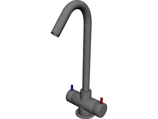 Modern Kitchen Faucet 3D Model