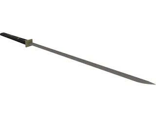 Katana Sword CAD 3D Model