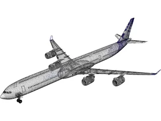 Airbus A340-600 Airliner 3D Model